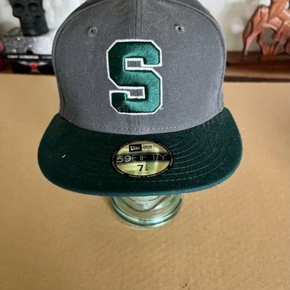 Spartans Michigan State New Era Logo 59Fifty College Fitted Cap - Picture 2 of 7